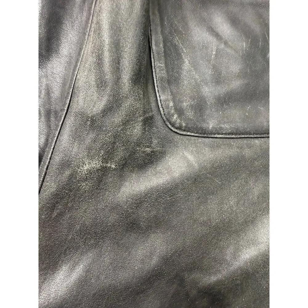 Surface to Air Black Lamb Nappa Leather Shorts Elastic Waist Men’s Size M